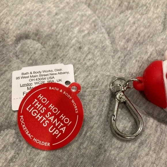 NWT Bath And Body Works Light Up Santa Pocketbac Holder - Picture 2 of 4